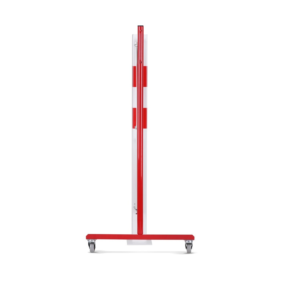 Produktabbildung Nr. 3: dancop Scherengitter mit Sperrpfosten, 70 x 70 mm, Breite 3.600, rot/weiß