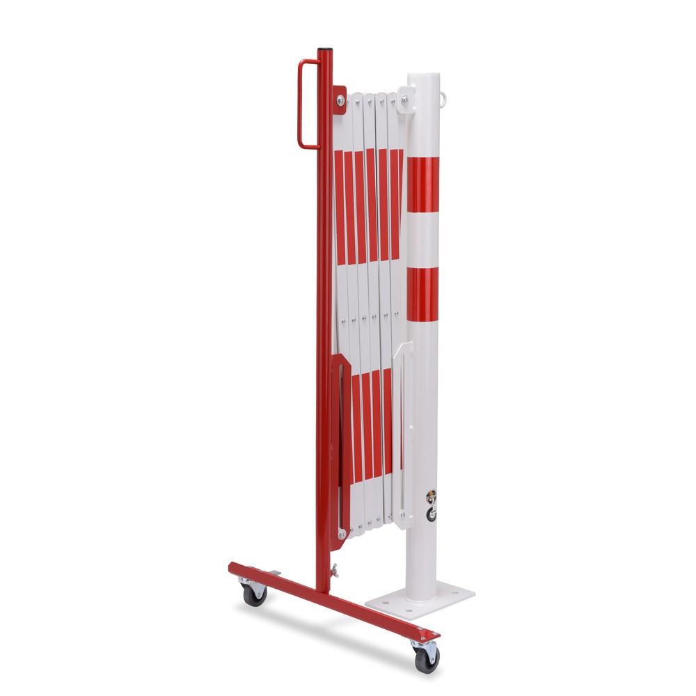 Produktabbildung Nr. 4: dancop Scherengitter mit Sperrpfosten, Ø 60 mm, Breite 3.600 mm, rot/weiß