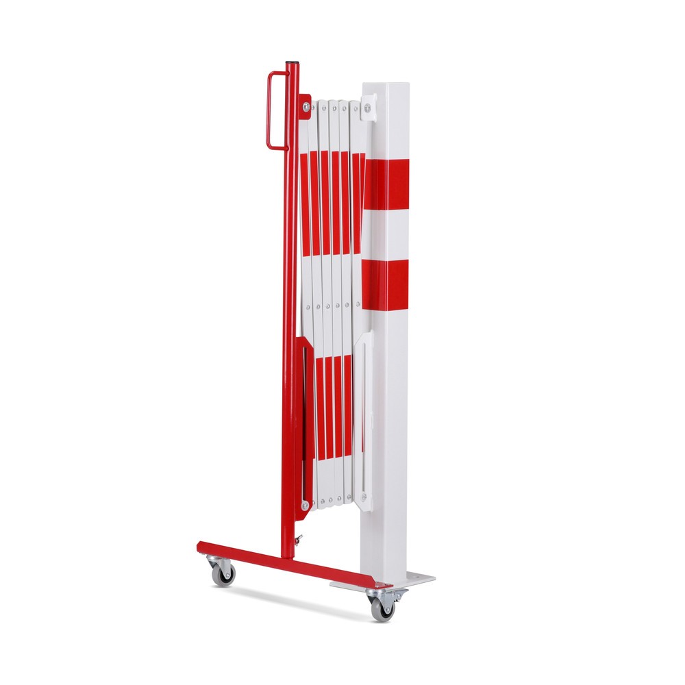 Produktabbildung Nr. 4: dancop Scherengitter mit Sperrpfosten, 70 x 70 mm, Breite 3.600, rot/weiß
