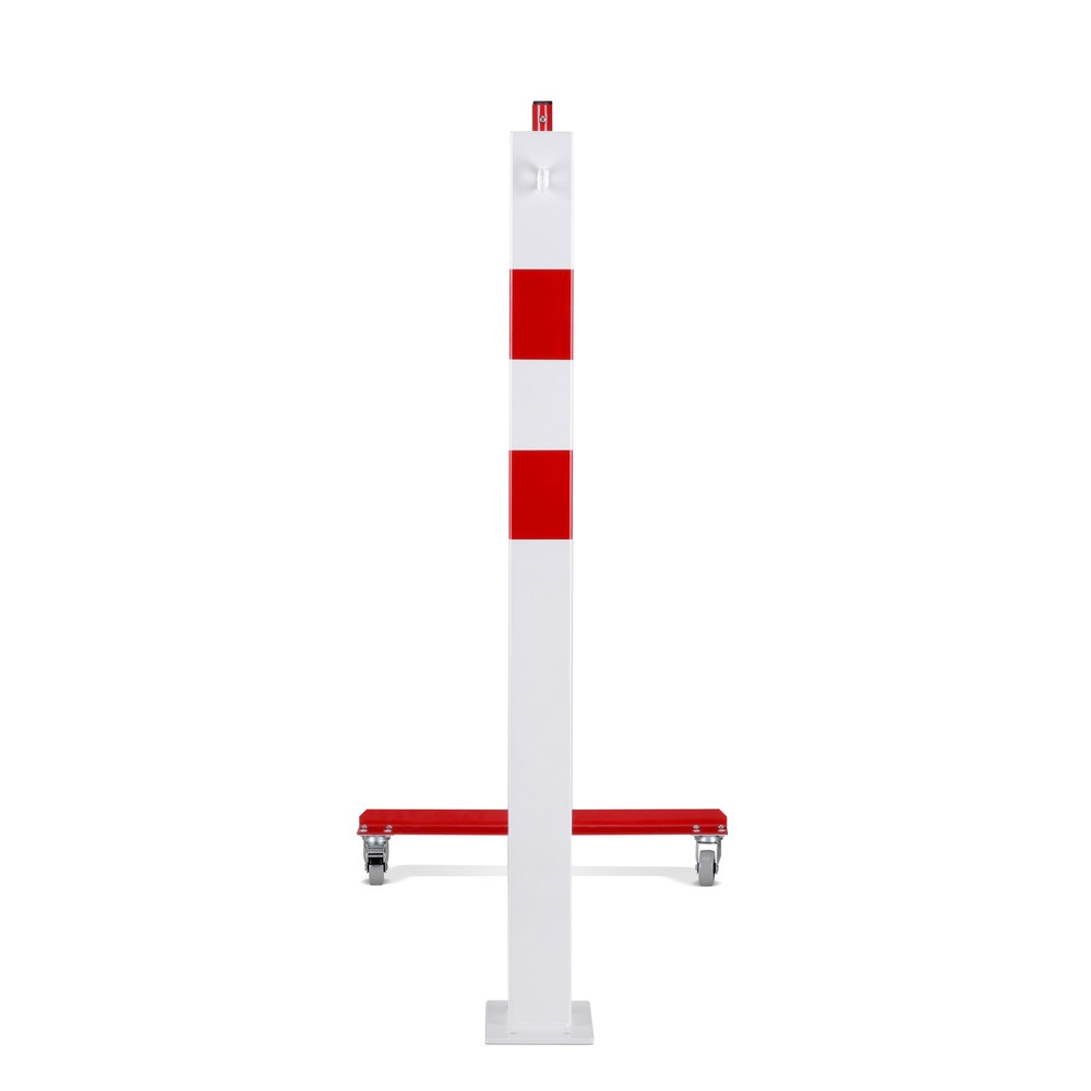 Produktabbildung Nr. 7: dancop Scherengitter mit Sperrpfosten, 70 x 70 mm, Breite 3.600, rot/weiß