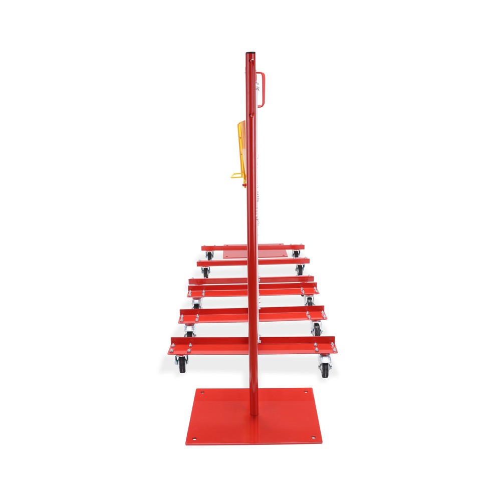 Produktabbildung Nr. 4: dancop Scherengitter-Set, 2 Rollenfüße, 2 Fußplatten, Breite 2x 8.000 mm, rot/weiß