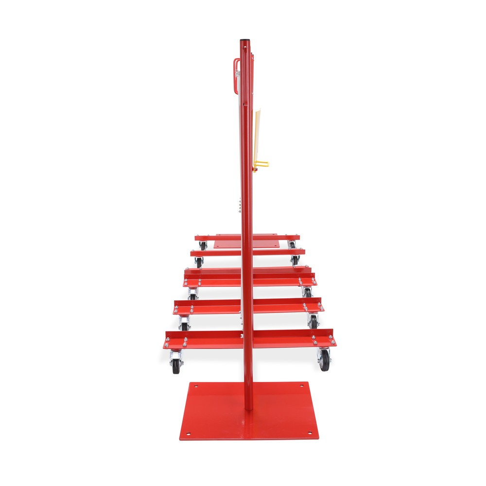 Produktabbildung Nr. 8: dancop Scherengitter-Set, 2 Rollenfüße, 2 Fußplatten, Breite 2x 8.000 mm, rot/weiß