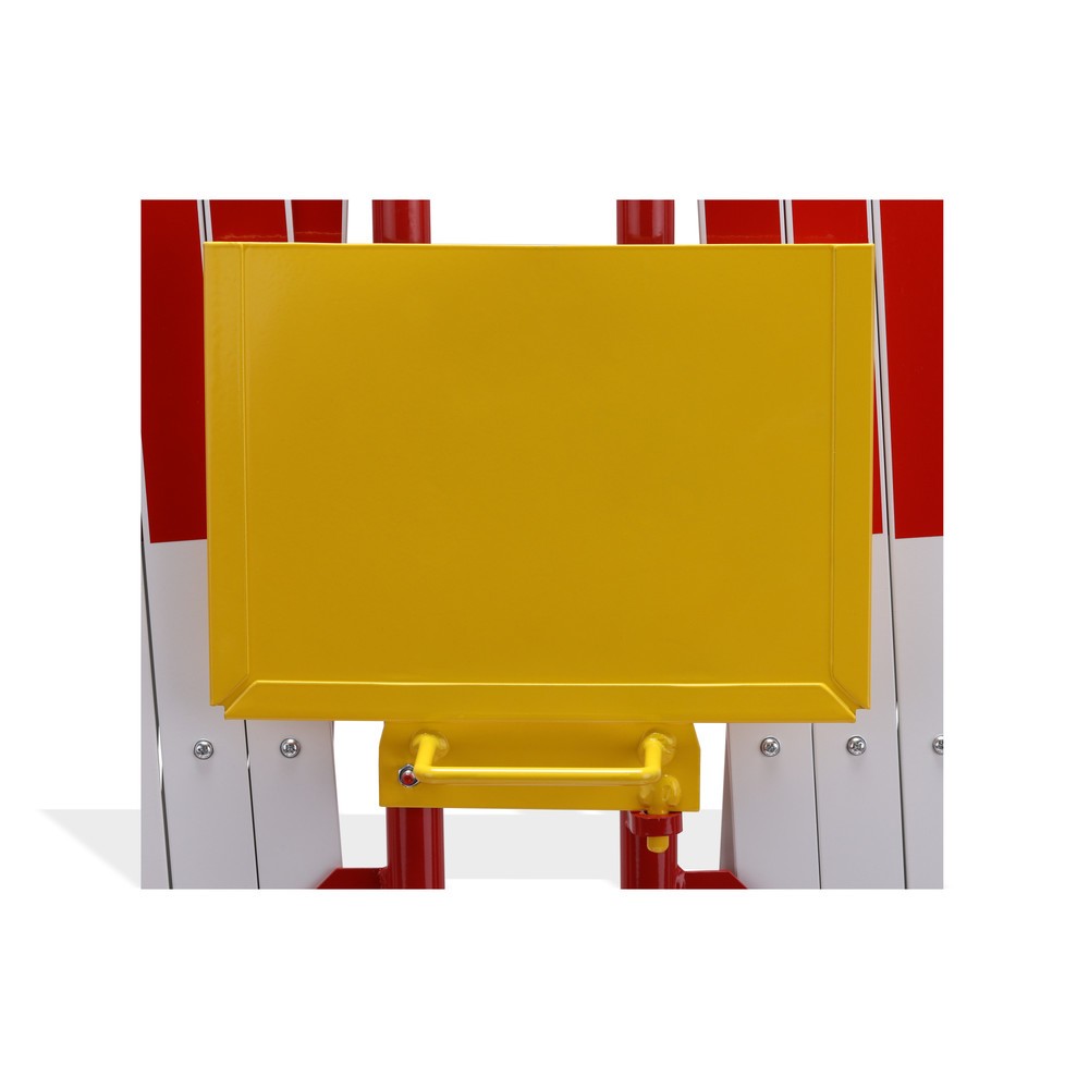 Produktabbildung Nr. 10: dancop Scherengitter-Set, 2 Rollenfüße, 2 Fußplatten, Breite 2x 8.000 mm, rot/weiß