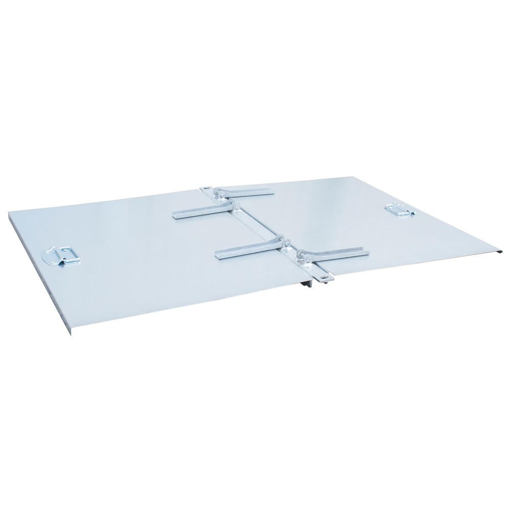 Produktabbildung: Deckel 2-tlg. verzinkt für Bauer® Kippbehälter GU-RZ 30 + 55 sowie für SGU-RZ 30 + 55