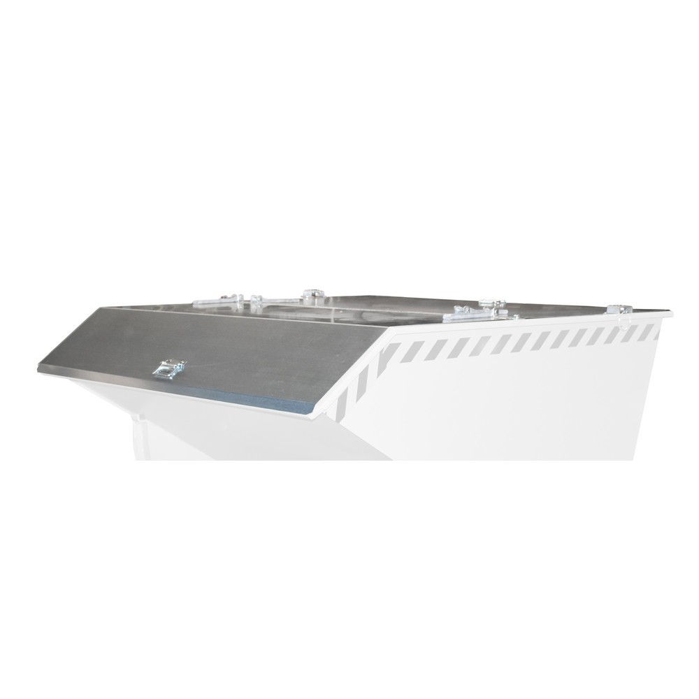 Produktabbildung: Deckel für Bauer® Kippbehälter mit Abrollmechanik Premium, tiefe Bauform, Volumen 0,3 m³