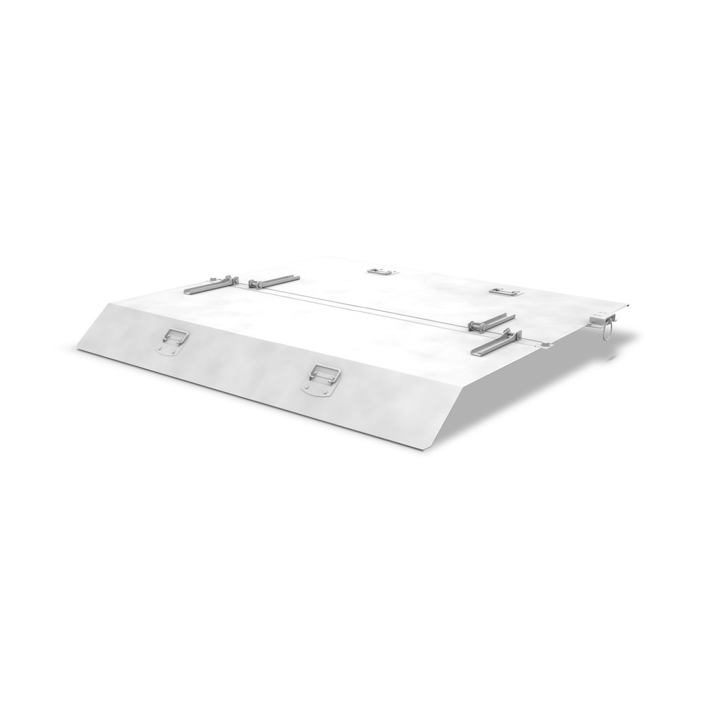 Produktabbildung: Deckel für Bauer® Mini-Kipp-/-Spänebehälter, extrem niedrige Bauhöhe, Volumen 0,46 m³