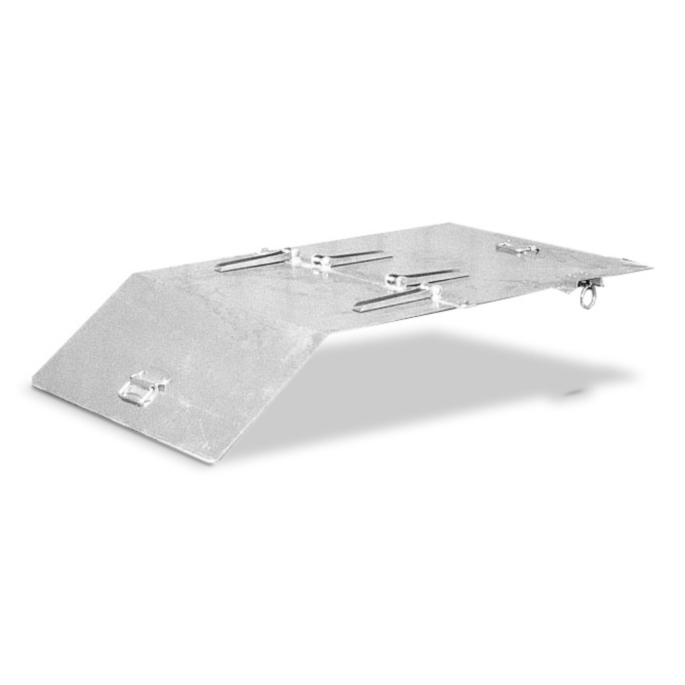 Produktabbildung: Deckel für Bauer® Mini-Kipp-/-Spänebehälter, extrem niedrige Bauhöhe, Volumen 0,27 m³
