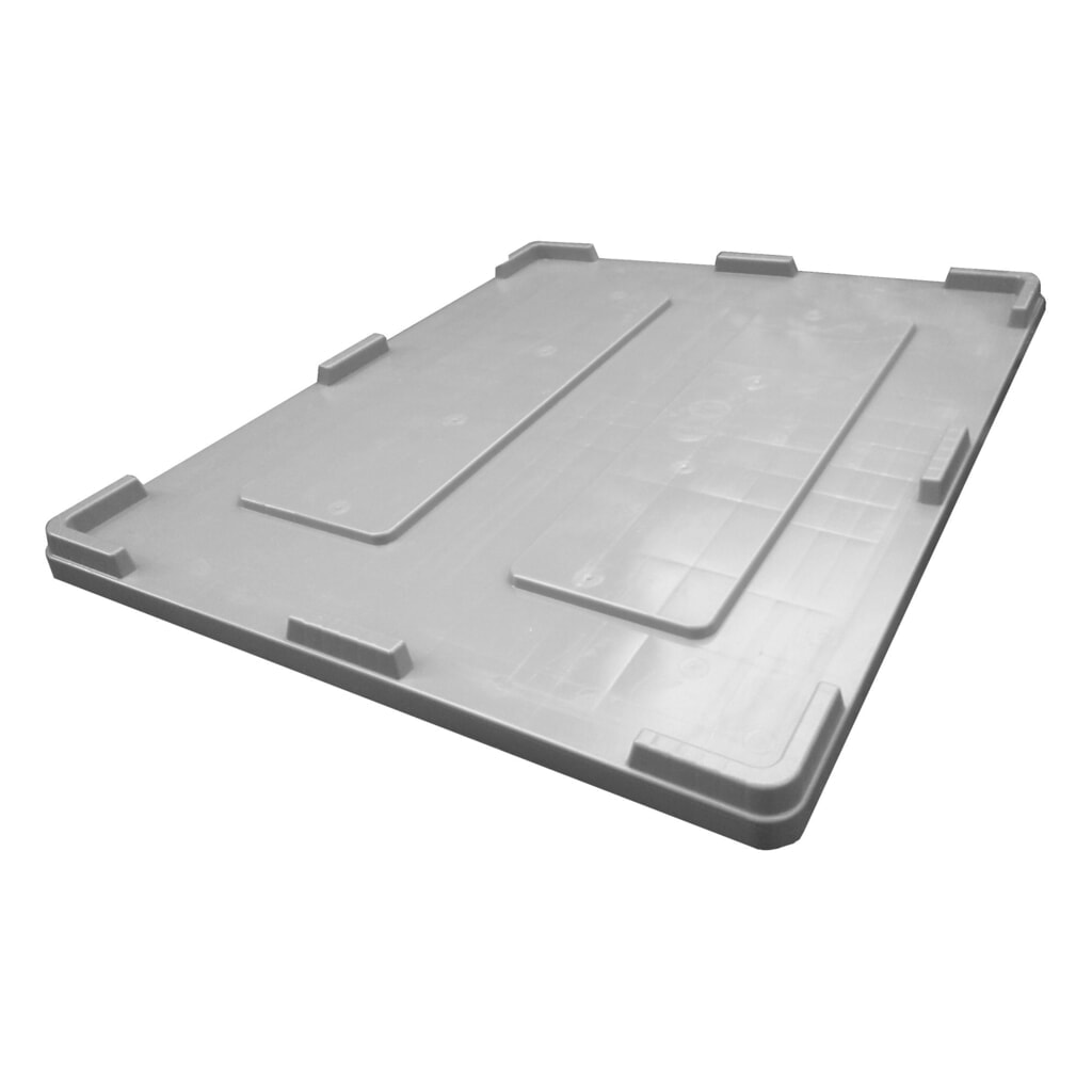 Produktabbildung: Deckel für Palettenbox, 1200x1000 mm, grau, zum Auflegen