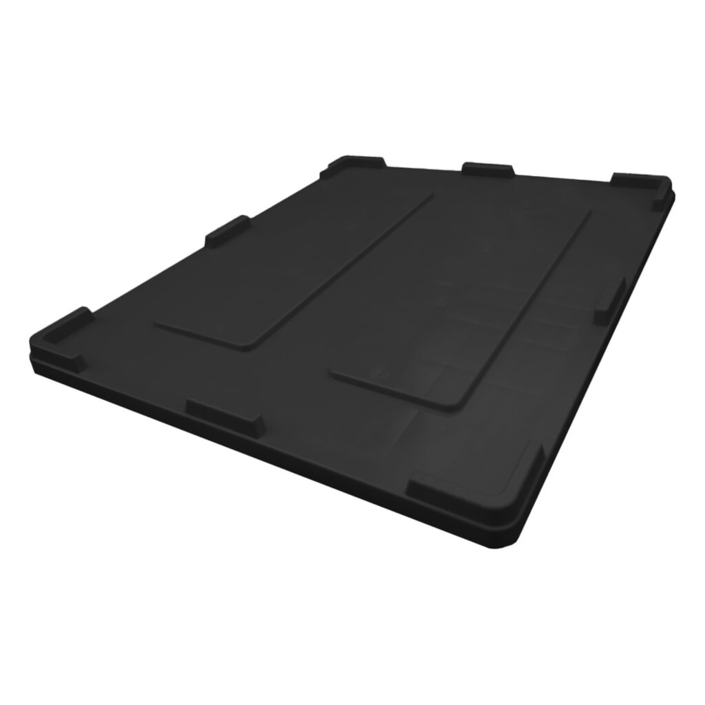 Deckel für Palettenbox, 1200x1000 mm, schwarz, zum Auflegen Produktabbildung: Deckel für Palettenbox, 1200x1000 mm, schwarz, zum Auflegen