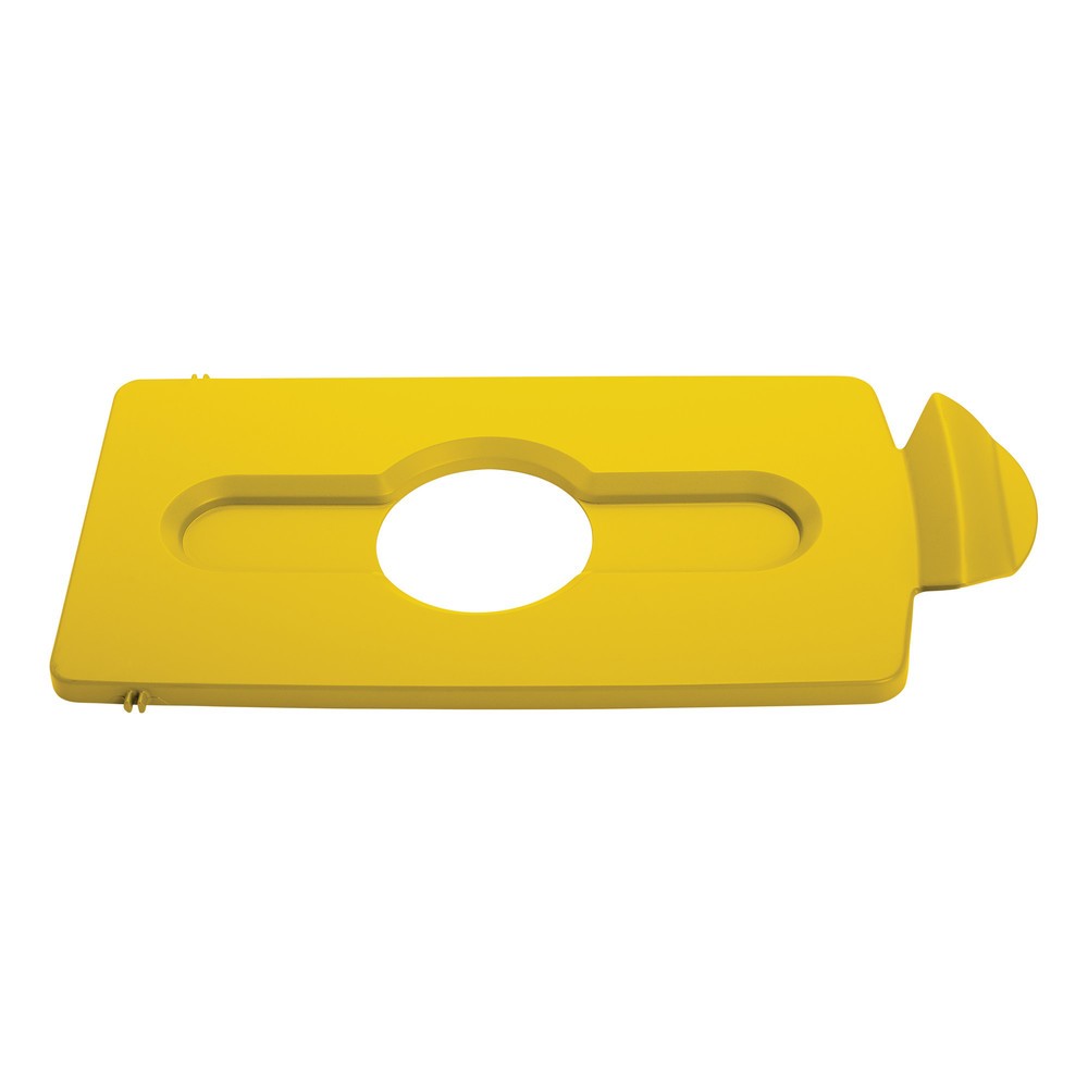 Produktabbildung: Deckel für Rubbermaid® Slim Jim Recycling-Station, Öffnung für Flascheneinwurf, gelb