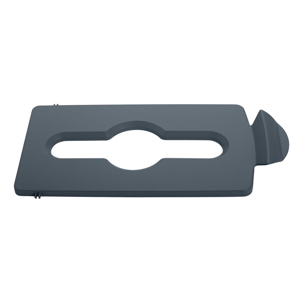 Produktabbildung: Deckel für Rubbermaid® Slim Jim Recycling-Station, Öffnung für gemischte Abfälle, grau