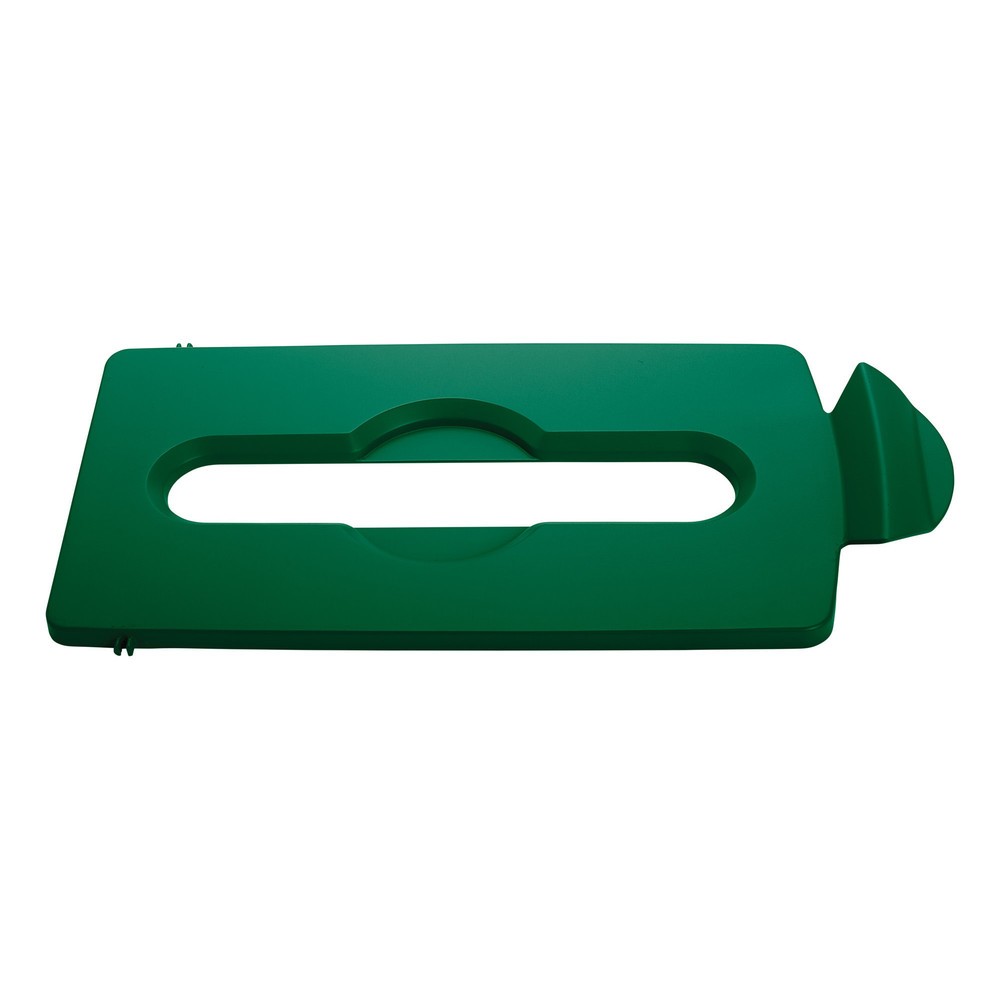 Produktabbildung: Deckel für Rubbermaid® Slim Jim Recycling-Station, Öffnung für Papiereinwurf, grün