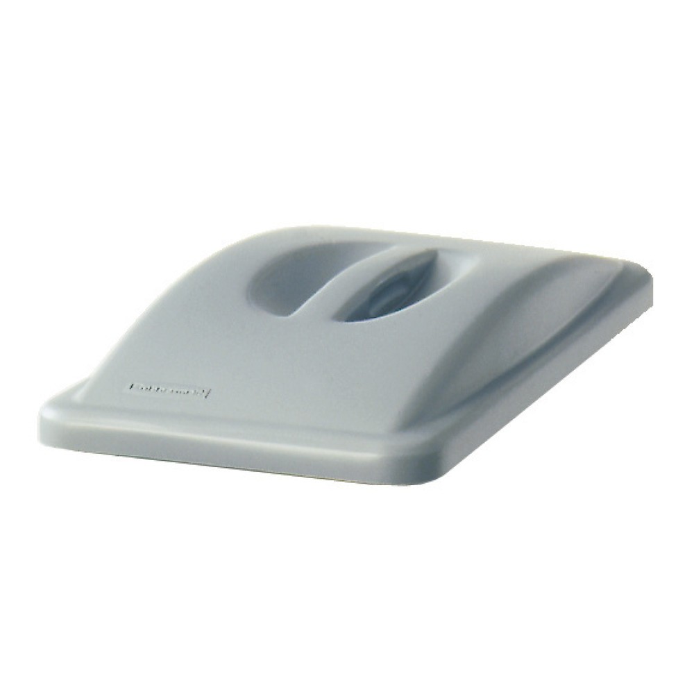 Produktabbildung: Deckel für Wertstoffsammler Rubbermaid Slim Jim®, mit Griff, PE, grau