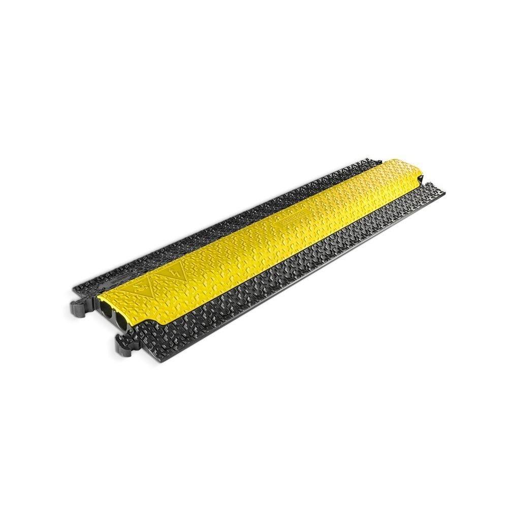 Produktabbildung: Defender® by Adam Hall Kabelbrücke MICRO 2, 2 Kanäle, schwarz/gelb
