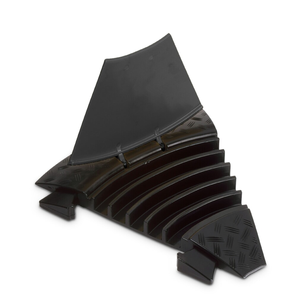 Defender® by Adam Hall Kabelbrücke MIDI 45°-Biegung, mit Verbindern, 5 Kanäle, schwarz Produktabbildung Nr. 3: Defender® by Adam Hall Kabelbrücke MIDI 45°-Biegung, mit Verbindern, 5 Kanäle, schwarz