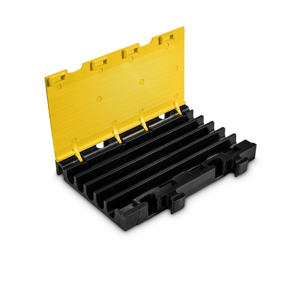 Produktabbildung Nr. 2: Defender® by Adam Hall Kabelbrücke MIDI 5 2D Mittelteil, 5 Kanäle, schwarz/gelb, halbe Ausführung