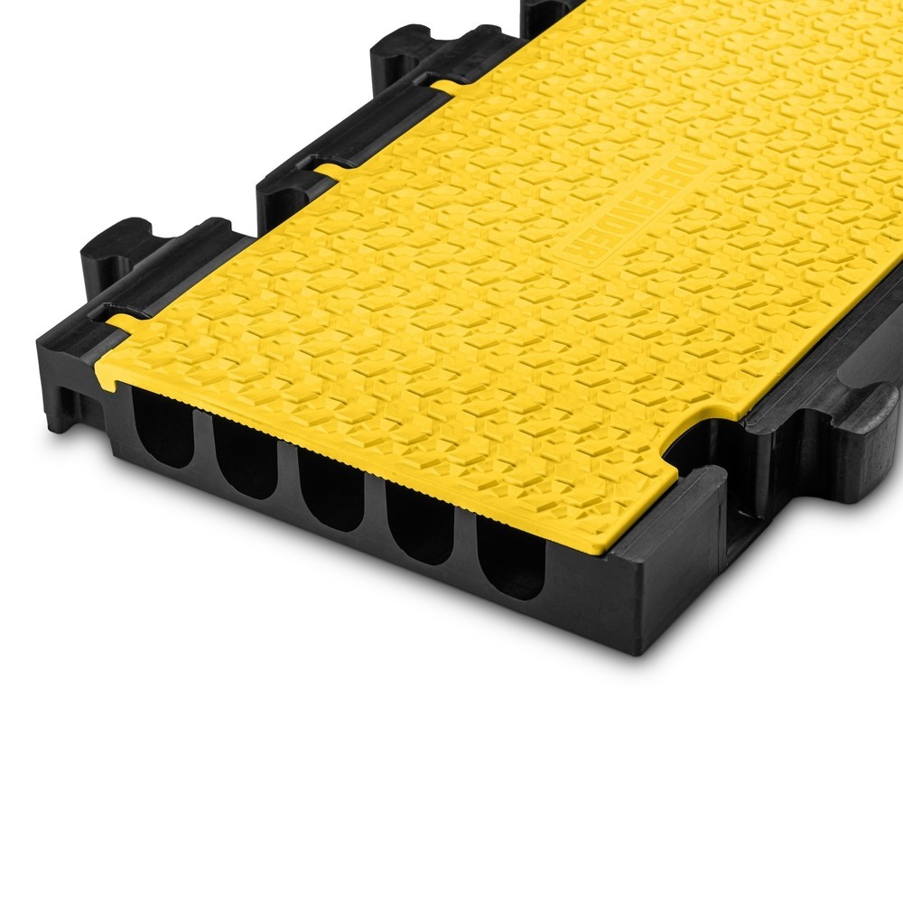 Produktabbildung Nr. 3: Defender® by Adam Hall Kabelbrücke MIDI 5 2D Mittelteil, 5 Kanäle, schwarz/gelb, halbe Ausführung