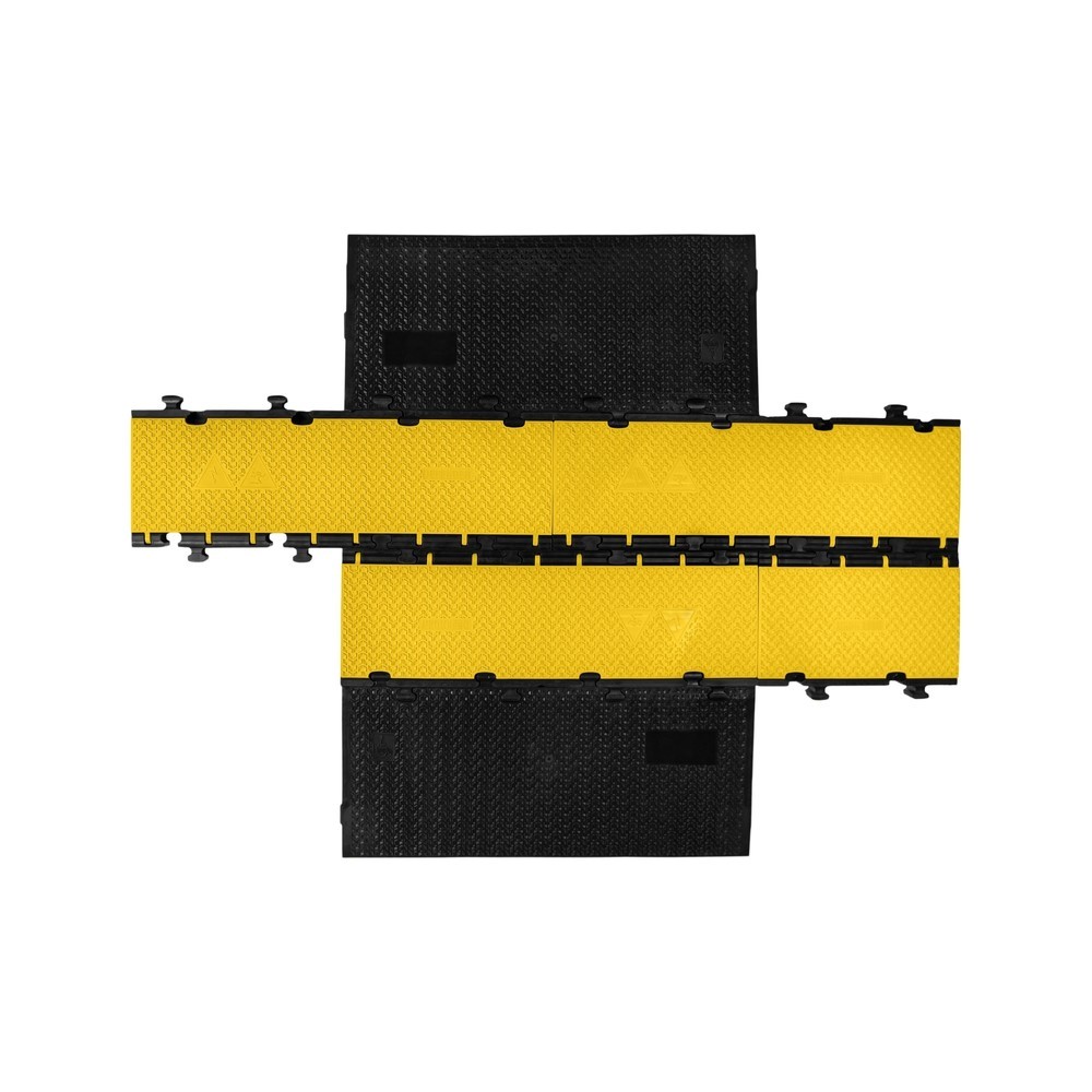 Produktabbildung Nr. 4: Defender® by Adam Hall Kabelbrücke MIDI 5 2D Mittelteil, 5 Kanäle, schwarz/gelb, halbe Ausführung