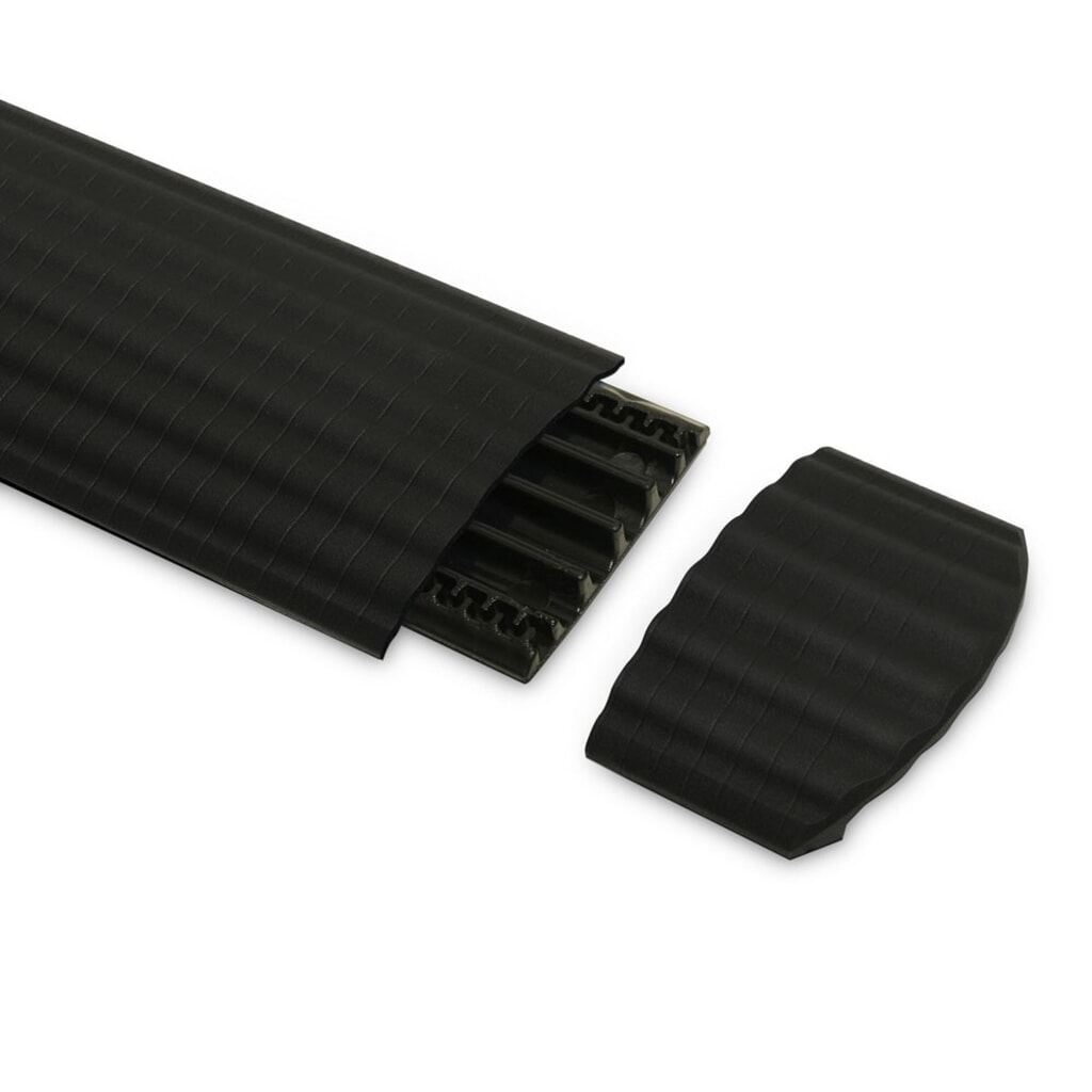 Produktabbildung Nr. 1: Defender® by Adam Hall Kabelbrücke OFFICE Endstück, 4 Kanäle, schwarz