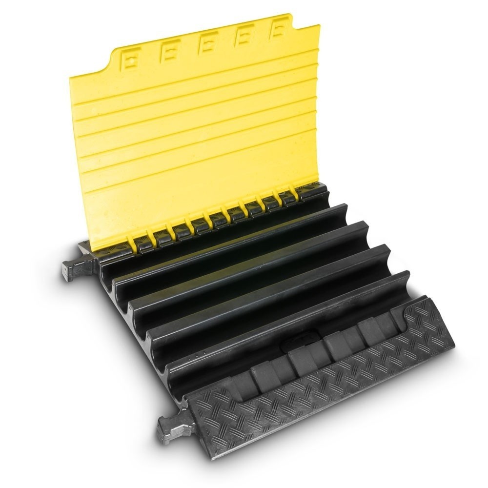 Produktabbildung Nr. 4: Defender® by Adam Hall Kabelbrücke XXL, 5 Kanäle, schwarz/gelb