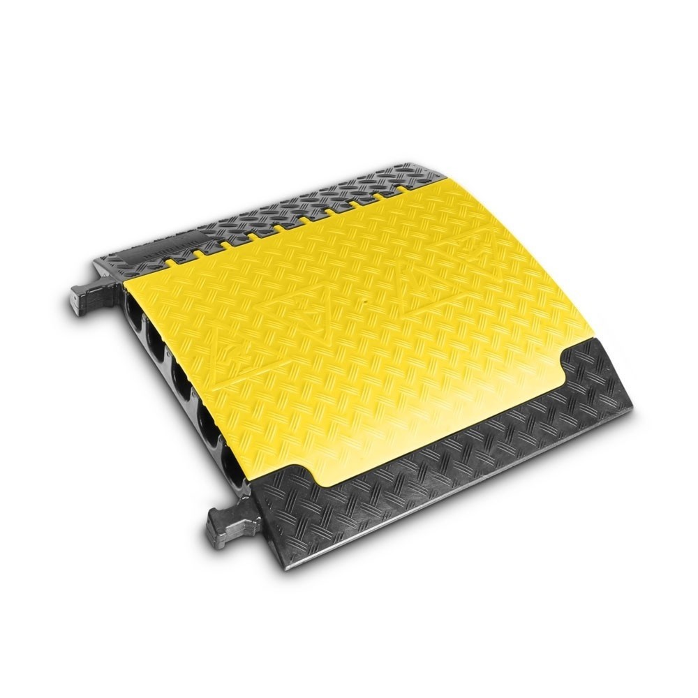 Produktabbildung: Defender® by Adam Hall Kabelbrücke XXL, 5 Kanäle, schwarz/gelb