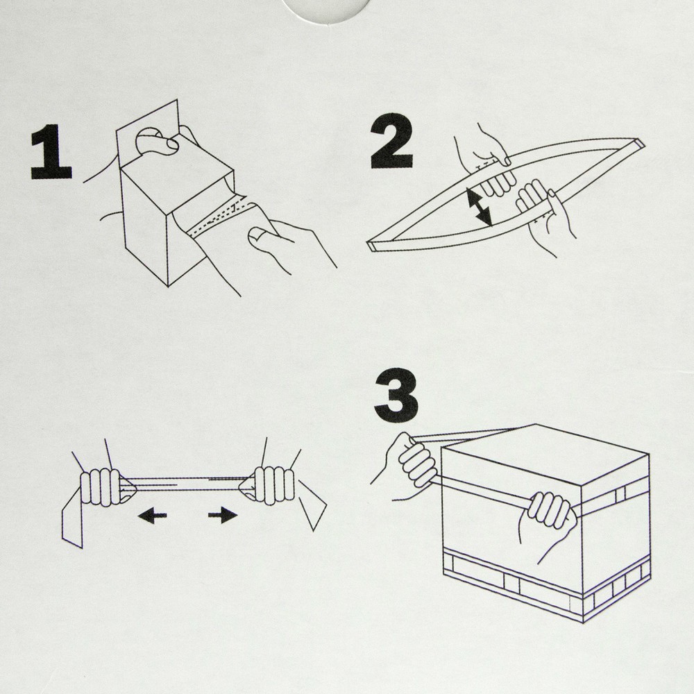 Produktabbildung Nr. 3: Dehnband, transparent, 1200x100mm, in Spenderbox (100 Bänder ), 1 VE = 100 Stk