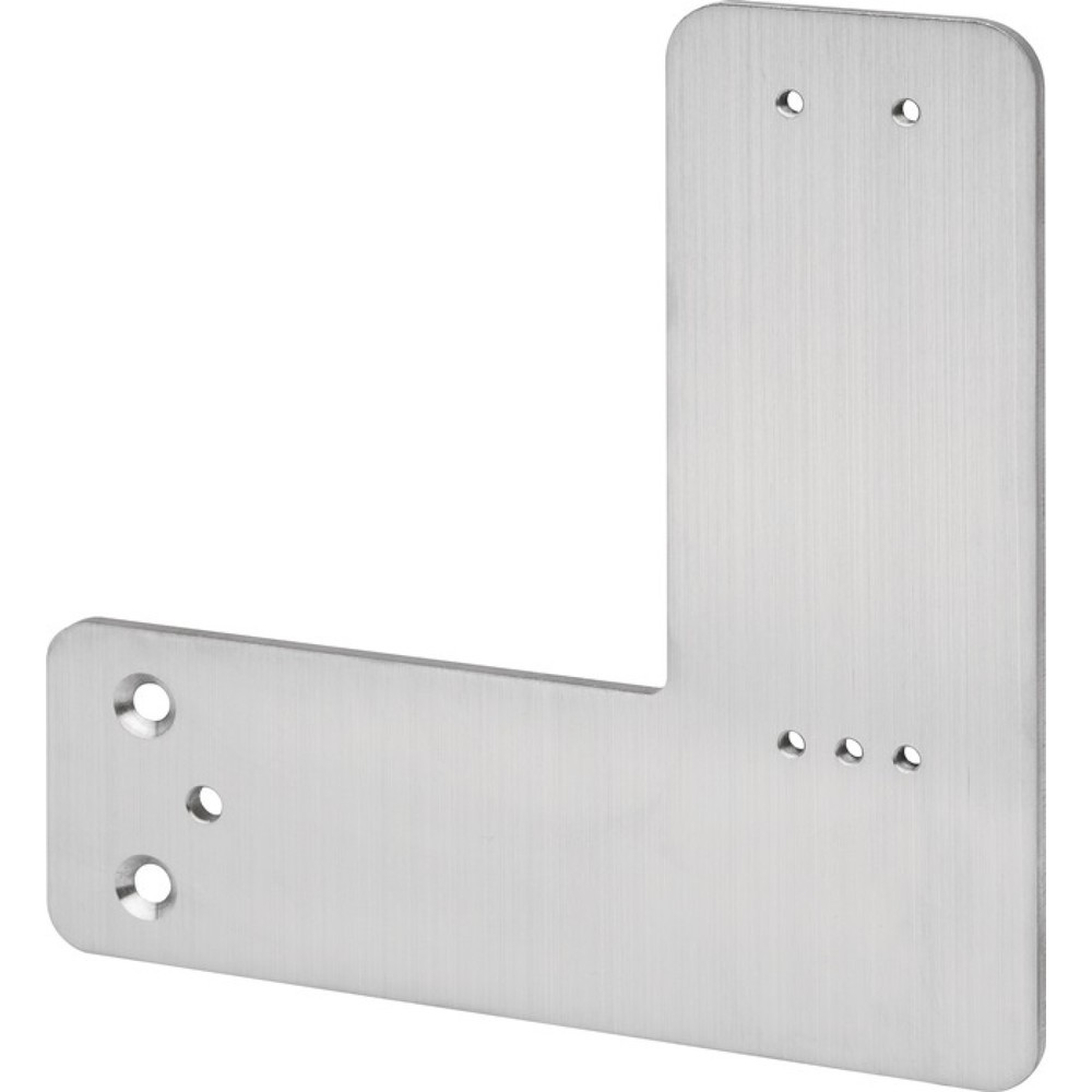 Produktabbildung: DENI Montageplatte, EH-Türwächter DENI DIN links / rechts, Montage an Rohrrahmentür, L210xB160mm