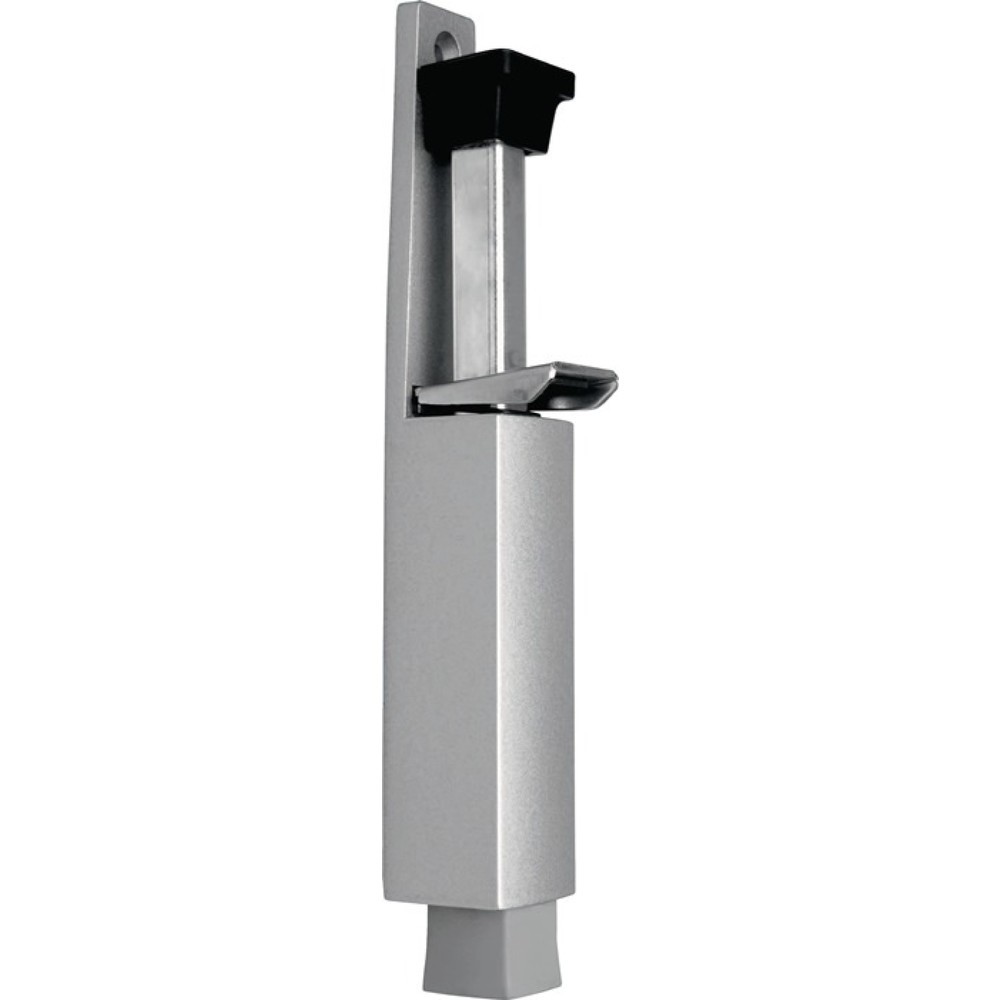 Produktabbildung: DENI Türfeststeller 3837 0060 22, Hubhöhe 60 mm, Zinkdruckguss silber lackiert, Türmontage