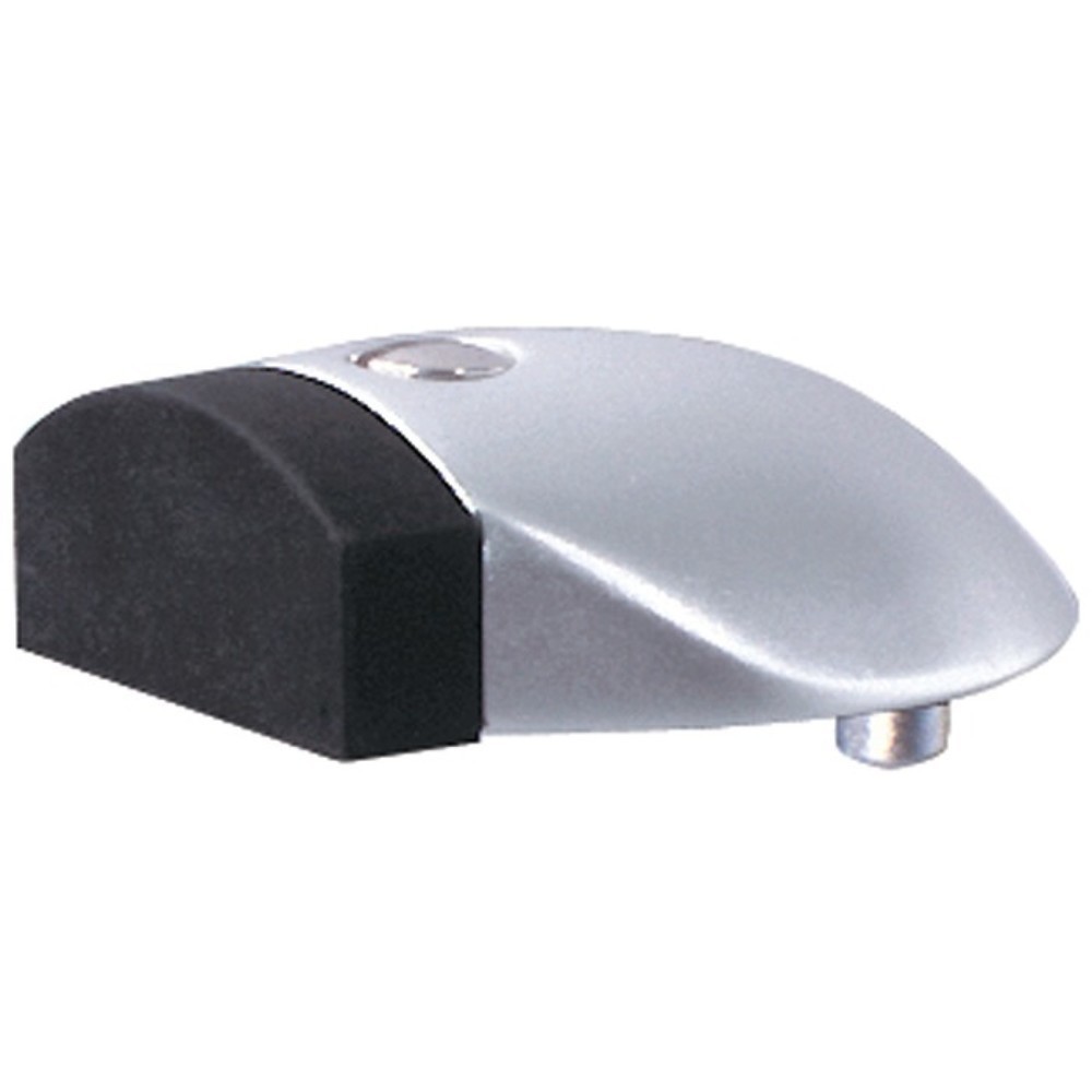 Produktabbildung: DENI Türpuffer 3846, Aluminium naturfarbig / F1, Ø 60 mm Höhe 20 mm, Dübelmontage