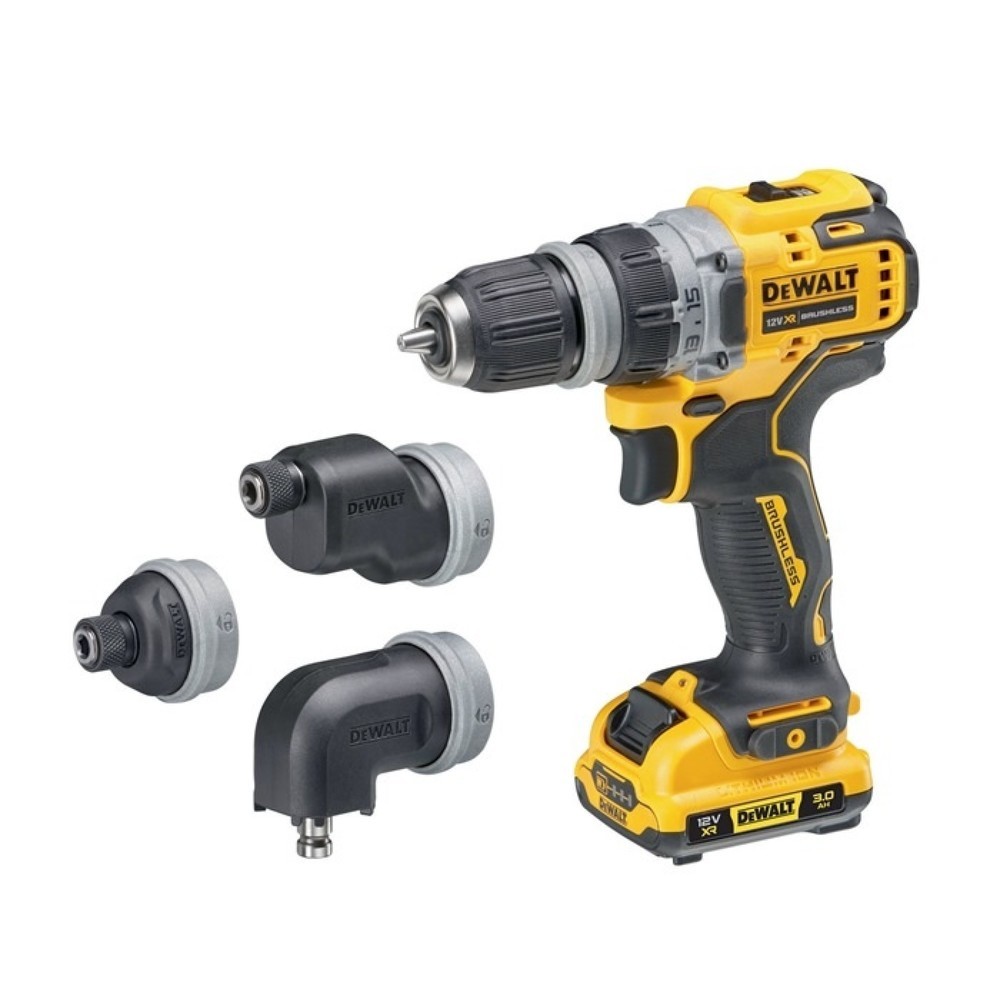 Produktabbildung: DEWALT Akkubohrschrauber DCD 703 L2T, 12 V 3 Ah, 1,5-10 mm