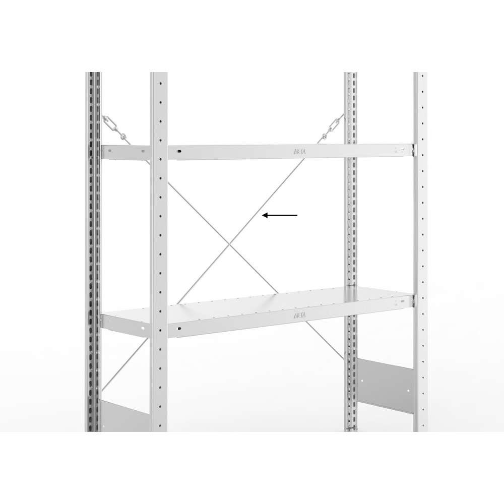 Produktabbildung Nr. 2: Diagonalstab für META Fachbodenregal, verzinkt, Länge 1.300 mm