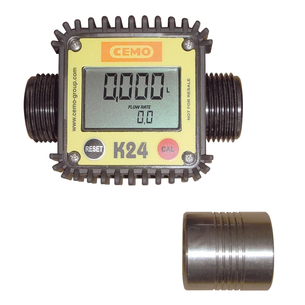 Digitaler Durchlaufzähler für UNI- und MULTI-Tanks CEMO, Messbereich 10-120 l/min Produktabbildung: Digitaler Durchlaufzähler für UNI- und MULTI-Tanks CEMO, Messbereich 10-120 l/min