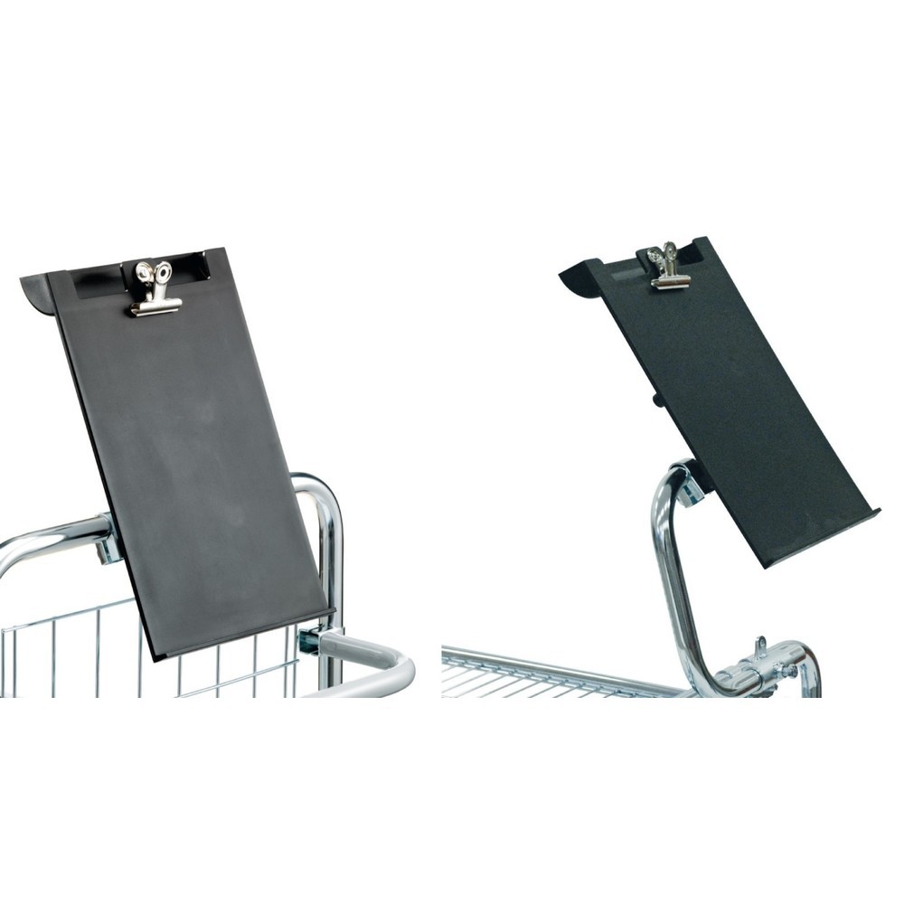 Produktabbildung Nr. 3: Dokumentenhalter A4 mit einstellbarem Halter, Papierhalteklammer u. integrierter Stiftablage für Betriebsroller Art. 133019 & 133020