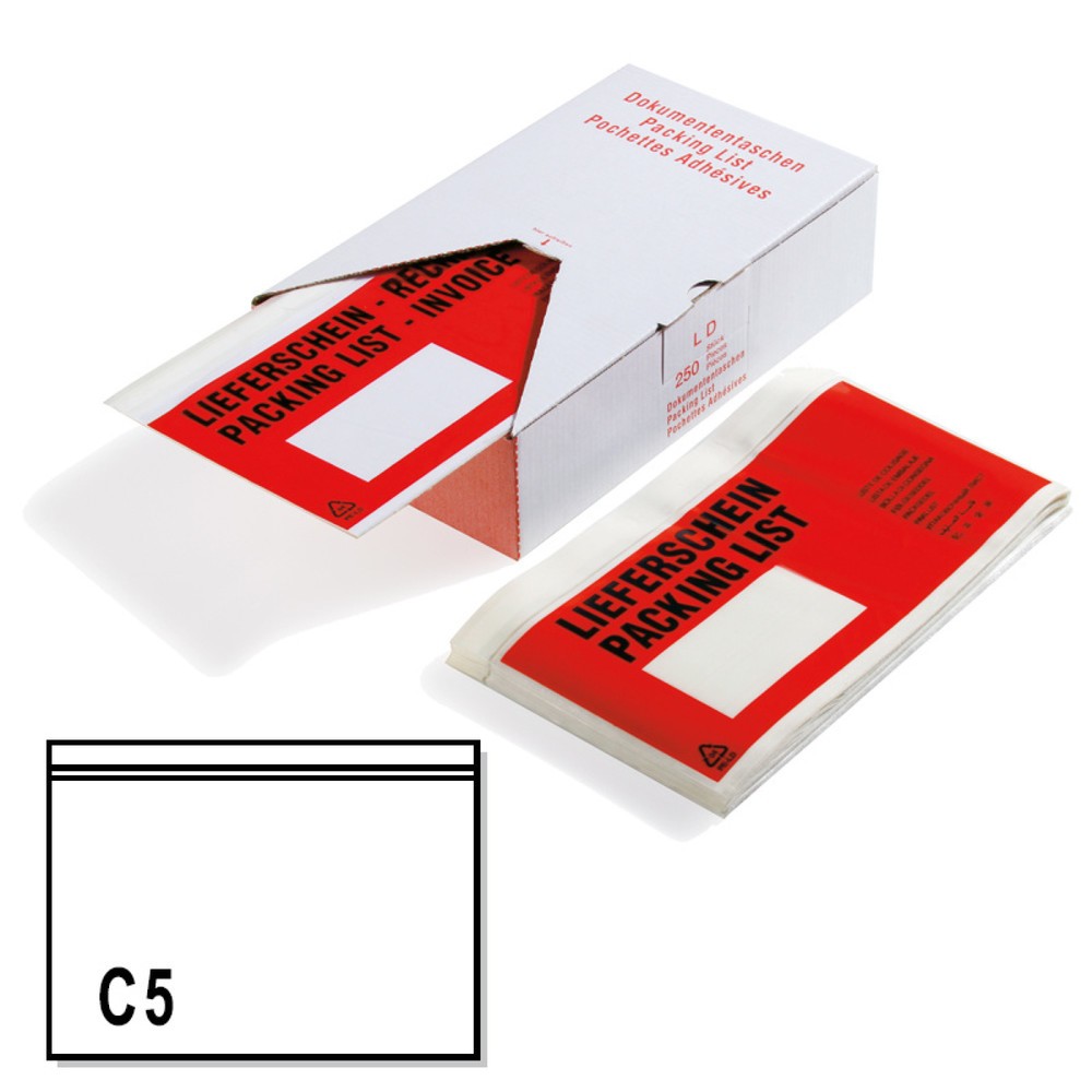 Produktabbildung: Dokumententasche Premium, C5, ohne Aufdruck, ca. 240x160 mm, 1 VE = 1000 Stk
