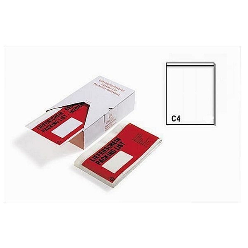Produktabbildung: Dokumententaschen, 230 x 310 mm, DIN C4, ohne Druck, 1 VE = 1000 Stk