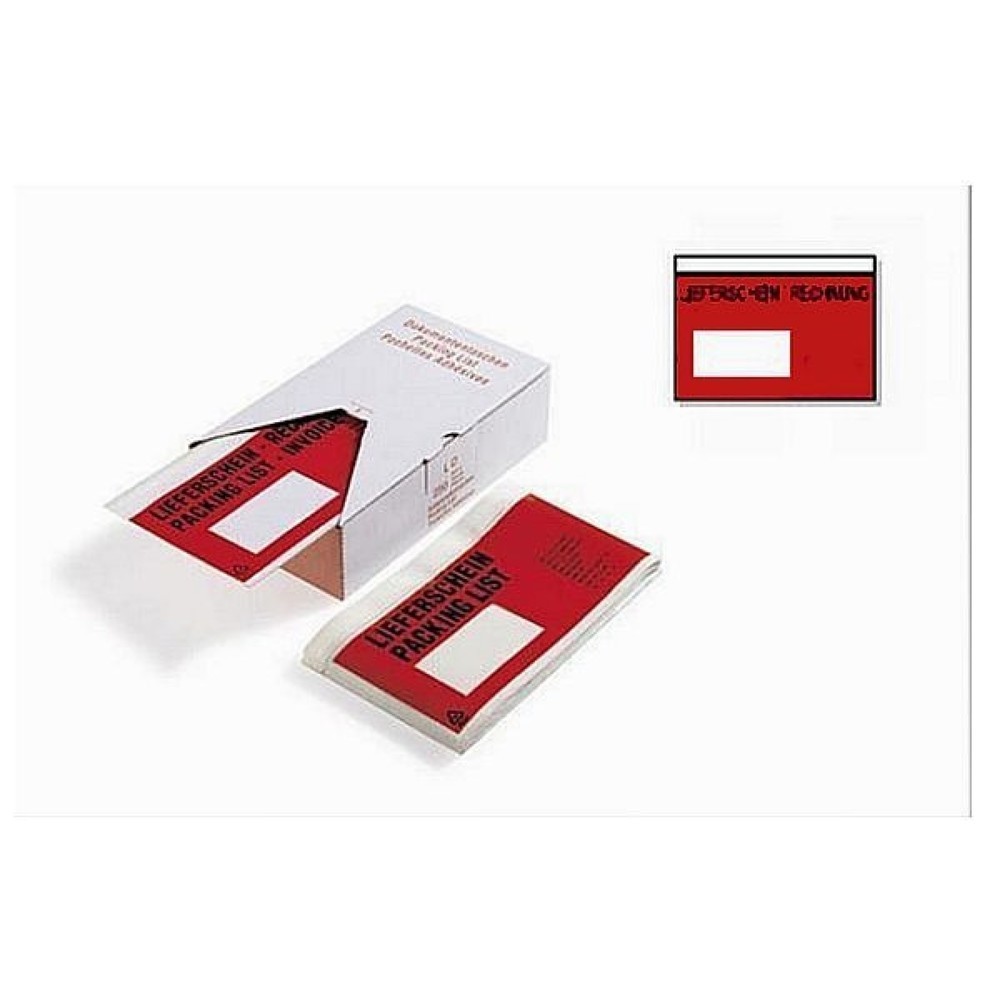 Produktabbildung: Dokumententaschen, 240 x 160 mm, DIN C5, mit Druck "Liefersch./Rechg.", 1 VE = 1000 Stk