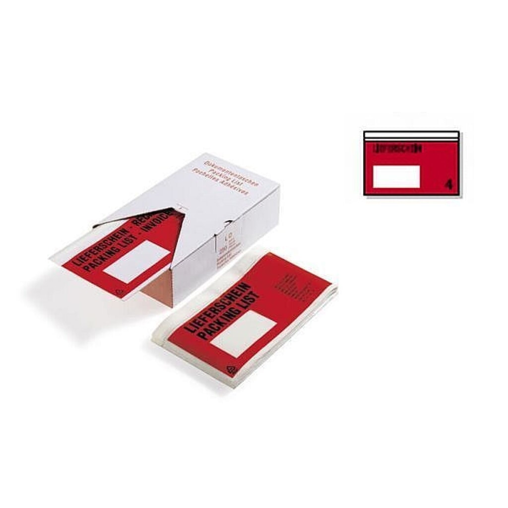 Dokumententaschen 'Lieferschein', LxB 175 x 118 mm, DIN C6, 1.000 Stk/VE Produktabbildung: Dokumententaschen 'Lieferschein', LxB 175 x 118 mm, DIN C6, 1.000 Stk/VE