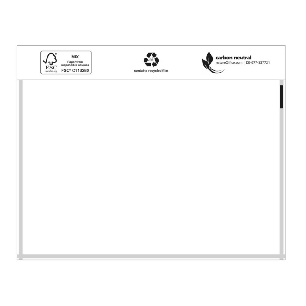 Produktabbildung: Dokumententaschen ohne Aufdruck, LxB 175 x 118 mm, DIN C6, 1.000 Stk/VE