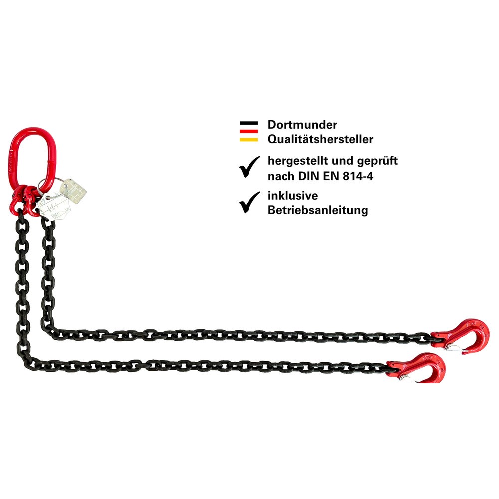 Produktabbildung: Dolezych DoKett Anschlagkette, 2-strängig, Nenndicke 8 mm, Länge 2 m