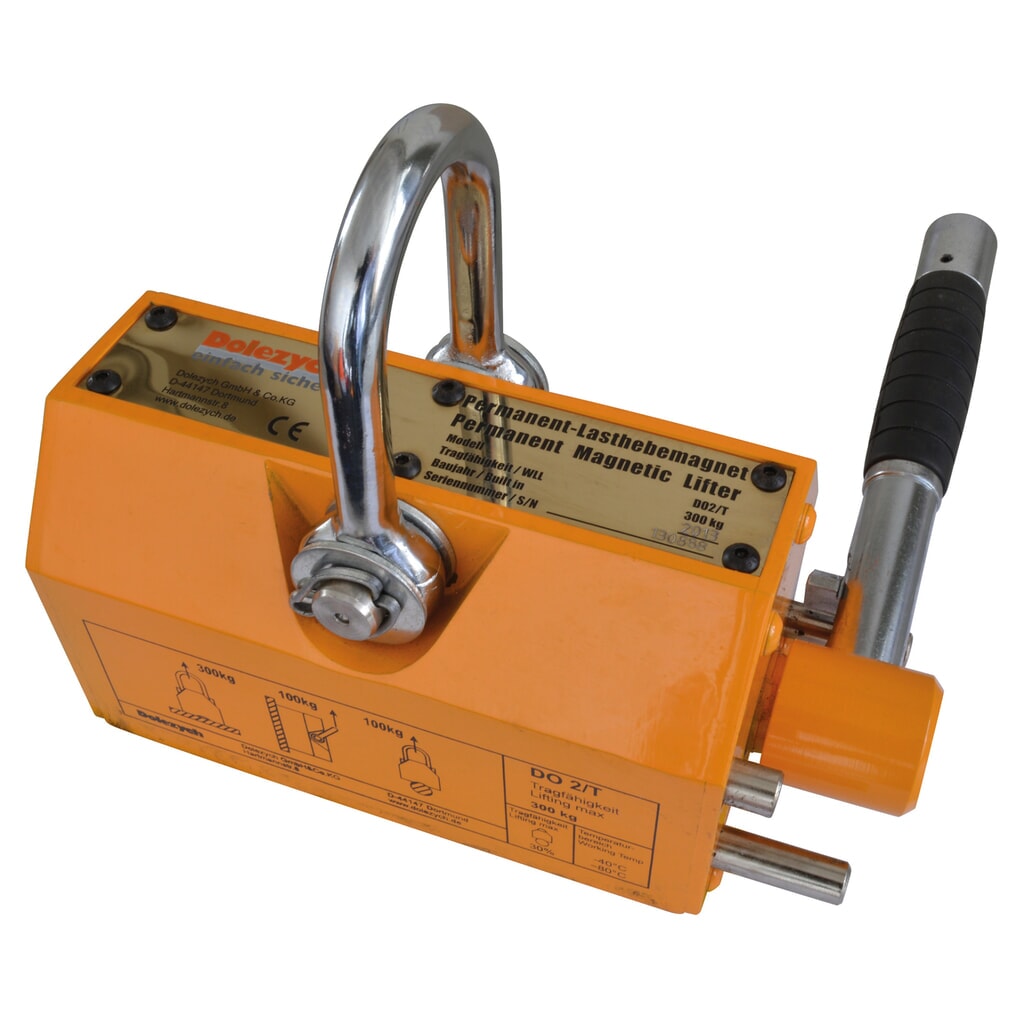 Dolezych Permanent-Lasthebemagnet Do 2 T100, TK Flachmaterial 100 kg, TK Rundmaterial 30 kg Produktabbildung: Dolezych Permanent-Lasthebemagnet Do 2 T100, TK Flachmaterial 100 kg, TK Rundmaterial 30 kg