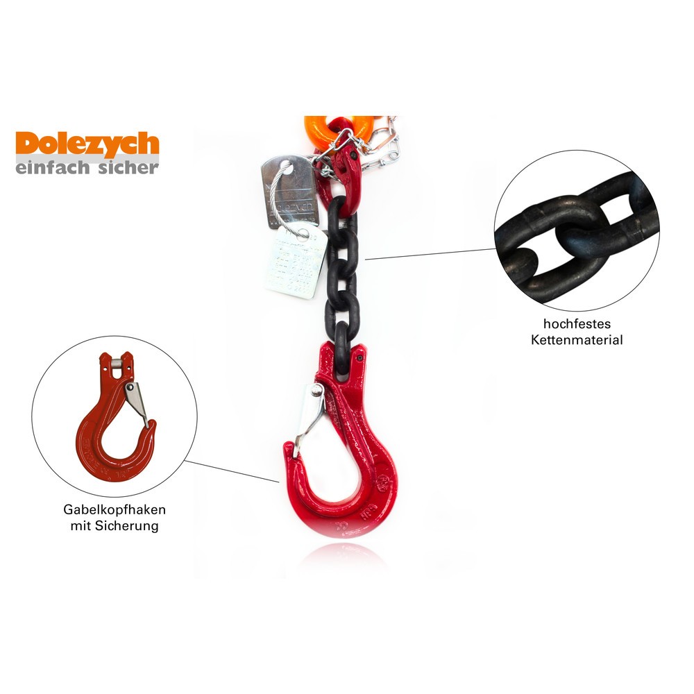 Produktabbildung Nr. 2: Dolezych Spann-Zurrkette, 1-teilig, PowerLash mit DoRa-Ratschlastspanner, 6.300 daN, Länge 3,50 m