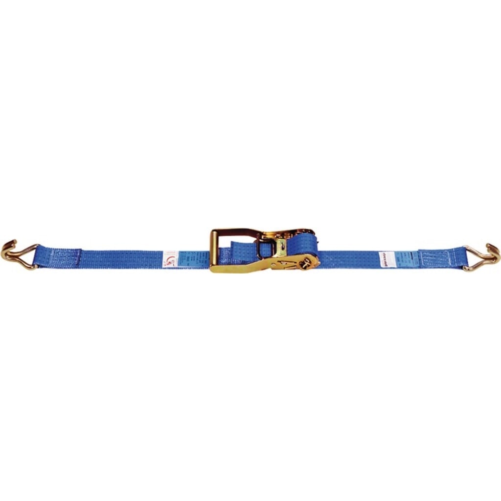 Dolezych Zurrgurt DIN EN 12195-2 L.6m B.50mm m.Ratsche+Spitzh.LC U 5000 daN Produktabbildung: Dolezych Zurrgurt DIN EN 12195-2 L.6m B.50mm m.Ratsche+Spitzh.LC U 5000 daN