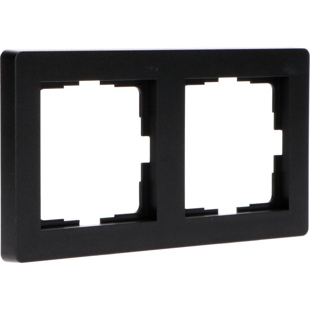 Produktabbildung: Doppel-Rahmen - 55x55mm - mattschwarz