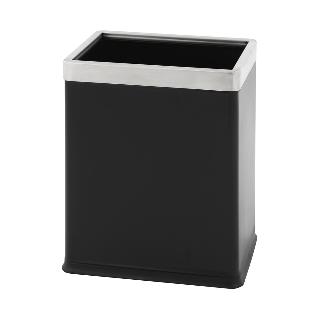 Produktabbildung Nr. 1: Doppelwand-Papierkorb, rechteckig, 10 Liter, schwarz