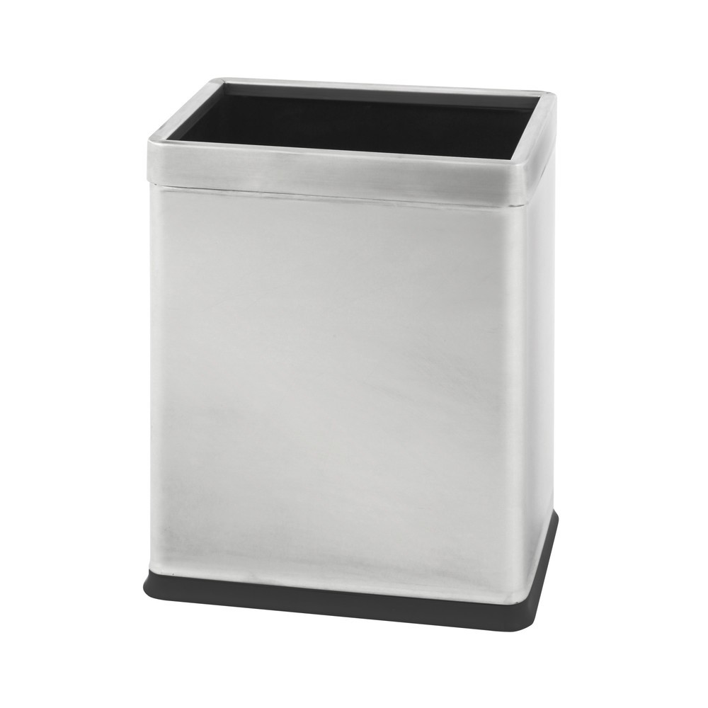 Produktabbildung Nr. 1: Doppelwand-Papierkorb, rechteckig, 10 Liter, Edelstahl mattiert