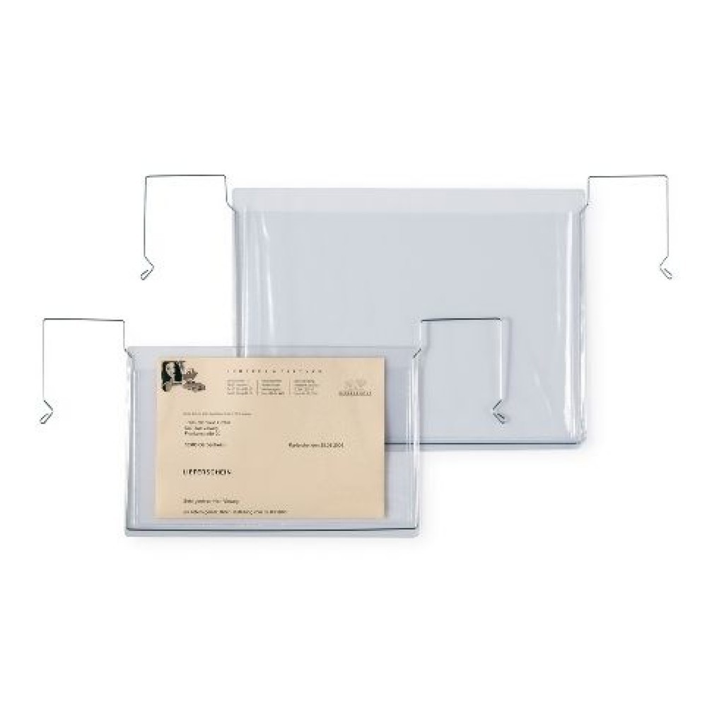Produktabbildung: Drahtbügeltasche, A4 quer ohne Klappe, 230 x 302 mm, 1 VE = 200 Stk