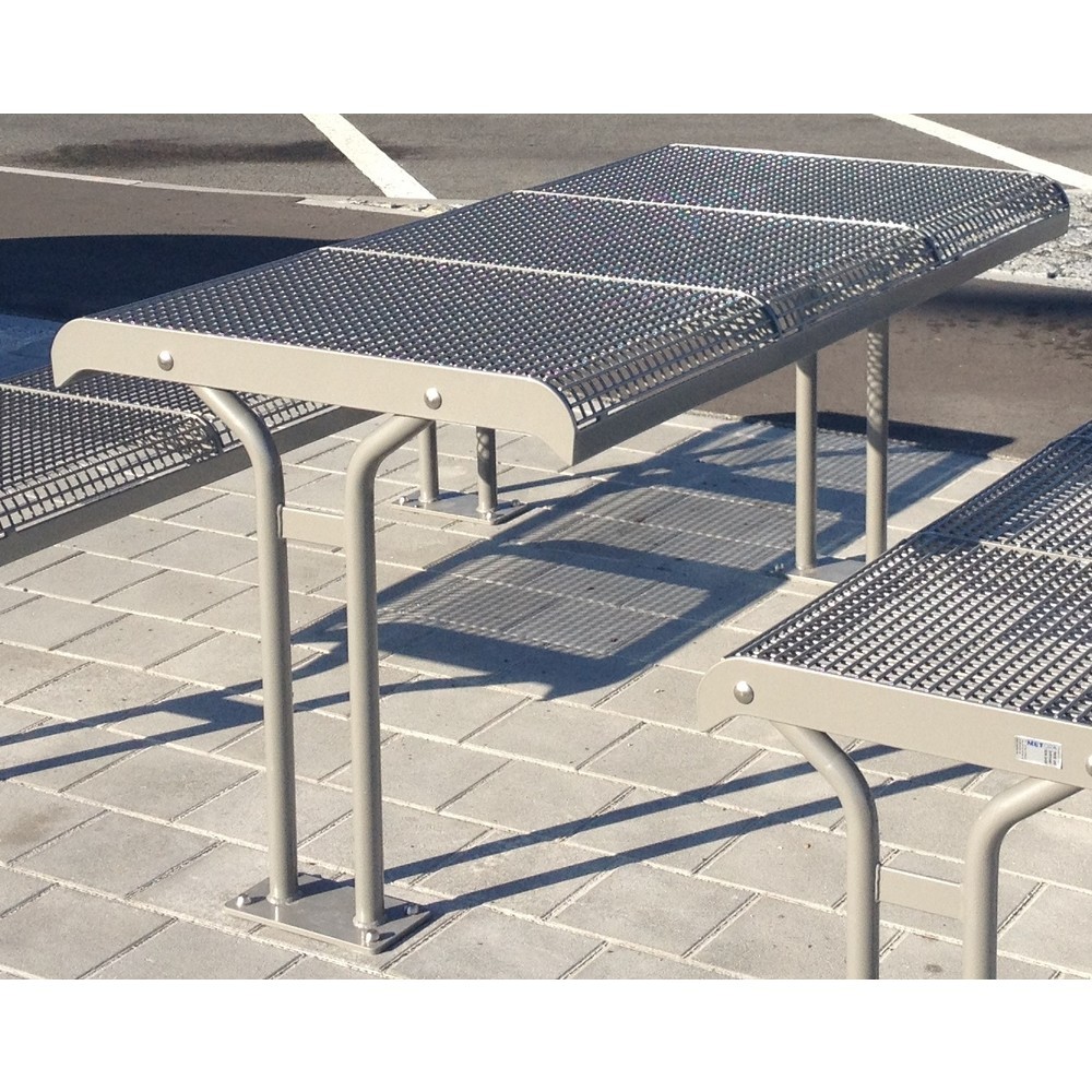 Produktabbildung Nr. 2: Drahtgitter-Tisch Ergolax, HxBxT 780 x 1.470 x 780 mm, mit Flanschbefestigung, weinrot