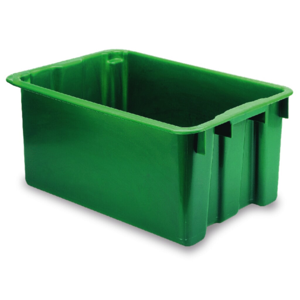 Produktabbildung: Drehstapelbehälter aus Polypropylen, 45 Liter, grün