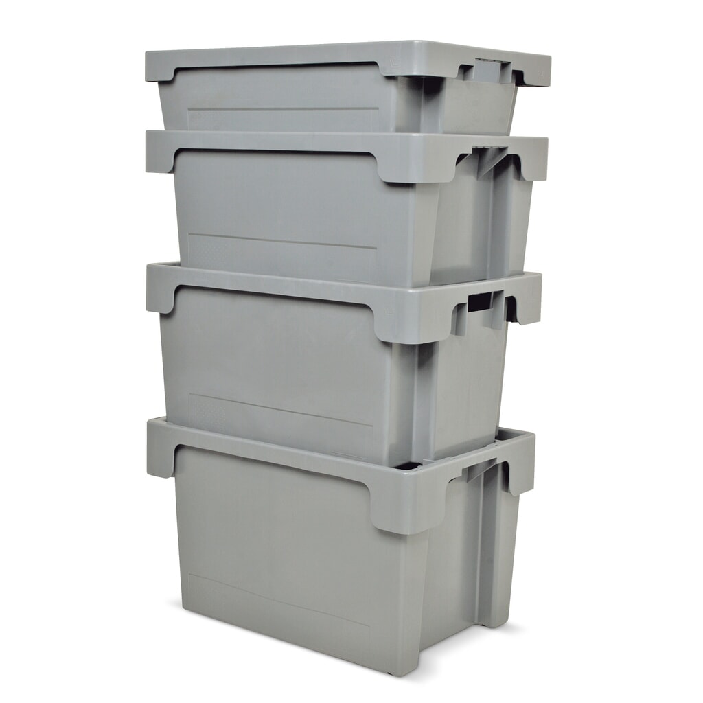 Eurobox, Wände + Boden geschlossen, 25 Liter, weiß Produktabbildung: Eurobox, Wände + Boden geschlossen, 25 Liter, weiß
