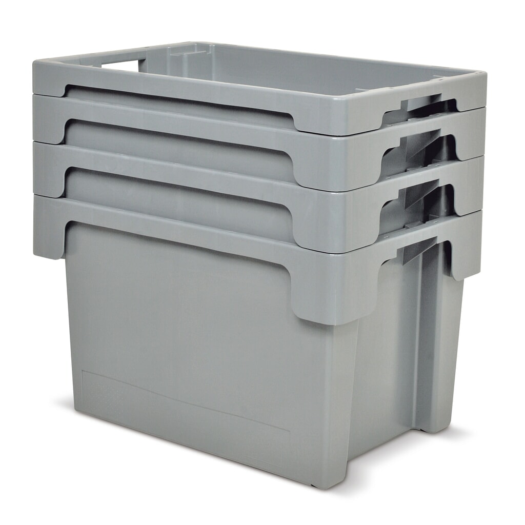 Eurobox, Wände + Boden geschlossen, 50 Liter, weiß Produktabbildung Nr. 3: Eurobox, Wände + Boden geschlossen, 50 Liter, weiß